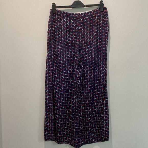 Anthropologie by Cartonnier Blue Wide Leg Pants Size 10 - Picture 7 of 14